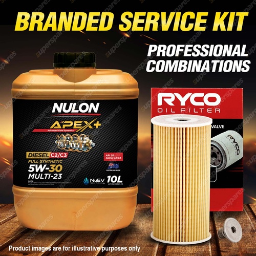 Ryco Oil Filter 10L APX5W30C23 Eng Oil Service Kit for Hyundai ix35 LM 2.0L CRDi