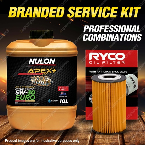 Ryco Oil Filter 10L APXD5W30C3 Oil Service Kit for Volkswagen Amarok 2H 2.0 TD