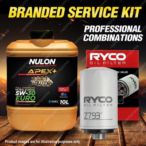 Ryco Oil Filter 10L APXD5W30C3 Oil Service Kit for Volkswagen Amarok 2H 300TSi