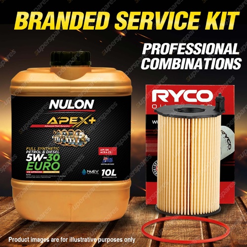 Ryco Oil Filter 10L APXD5W30C3 Oil Service Kit for Volkswagen Touareg 7P V6 TD