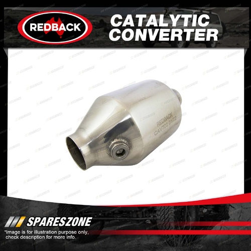 Redback Round Petrol Ceramic Catalytic Converter - Euro 5 & 6 In/Out 2" CPSI 400