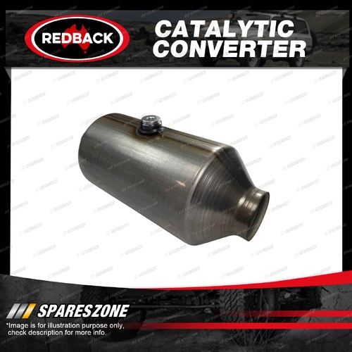 Redback Enviro Catalytic Converter - Euro 6 2" Inlet 5" Round Centre O2 Sensor