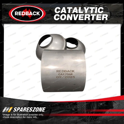 Redback Enviro Catalytic Converter 2" Euro 6 5" Round Cat Kit Loose End Cones