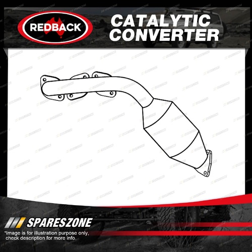 Redback LH Manifold Catalytic Converter for Toyota Landcruiser Prado VZJ90 VZJ95