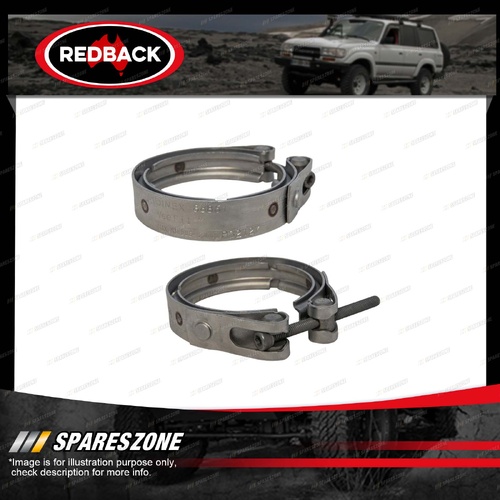 2 Pcs Redback Heavy Duty V-Clamps - Stainless Steel OE Part No.1400876 V-Schelle