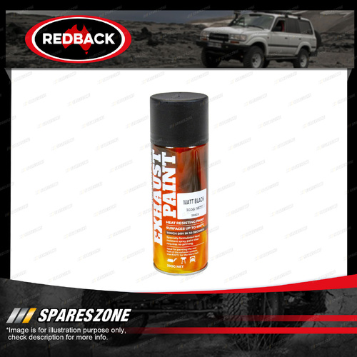 1 piece of Redback Brand Exhaust Accessory Paint Matt Black 300G 400C