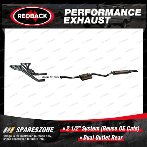 Redback 2 1/2" System Reuse OE Cats Dual Outlet for Holden Calais Commodore VS