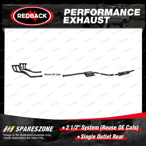 Redback 2 1/2" System Reuse OE Cats Single Outlet for Holden Commodore VU VY