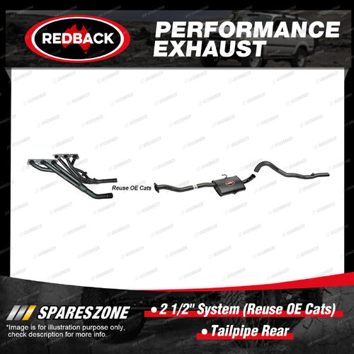 Redback 2 1/2" System Reuse OE Cats for Holden Calais Commodore VS Manual Solid