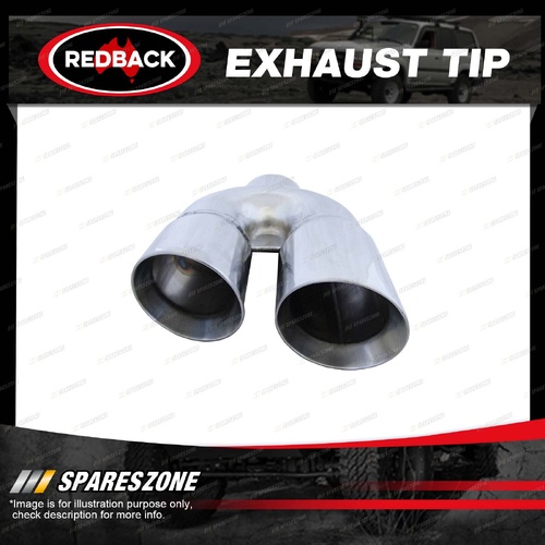 Redback Left Hand Side Exhaust Tip Y-Piece - 3" In Dual 3.5" Out 304 Stainless