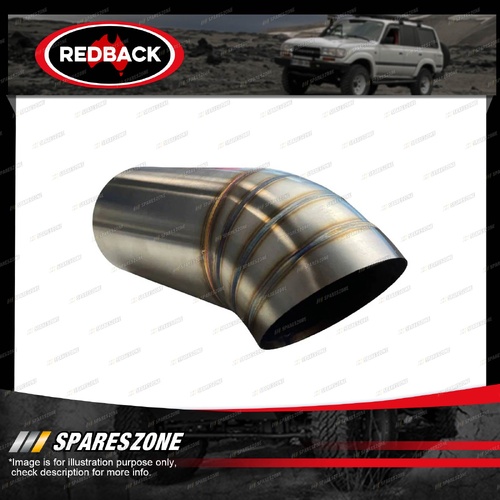 Redback Exhaust Tip Dump Pipe - 89mm 3.5" In 89mm 3.5" Out Length 178mm 304 SS