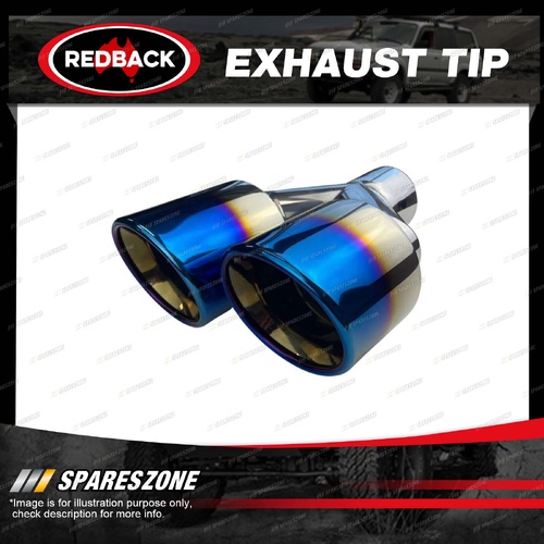 Redback Exhaust Tip Y-Piecet - 76mm 3" Inlet 89mm 3.5" Twin Outlet Length 228mm