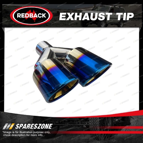 Redback Exhaust Tip Y-Piecet - LH 63mm 2 1/2" Inlet 101mm 4" Outlet Length 228mm