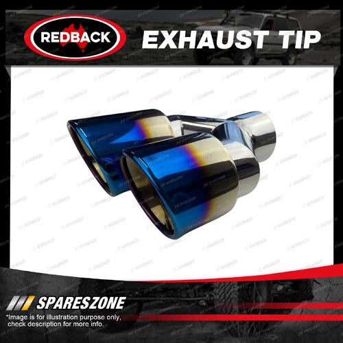 Redback Exhaust Tip Y-Piecet - RH 76mm 3" Inlet 101mm 4" Outlet Length 228mm