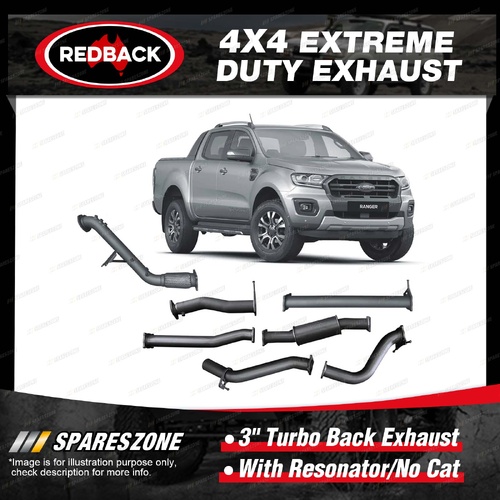 Redback Extreme Duty 3" Exhaust for Ford Ranger PX PX2 PX3 3.2L 2016-2022