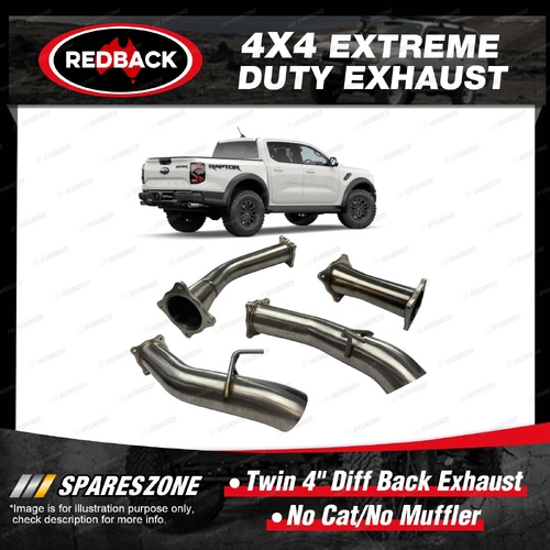 Redback 4" Tail Pipe Exhaust System for Ford Ranger PY 3.0L DD2S Petrol 2022-On