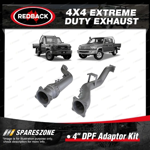 Redback Extreme Duty 4" Exhaust DPF Adaptor Kit for Toyota Landcruiser VDJ76 79