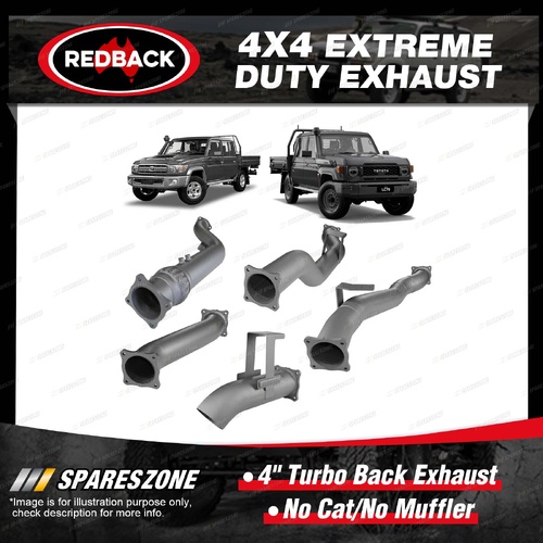 Redback Extreme Duty 4" Exhaust for Toyota Landcruiser VDJ76 VDJ79 VDJL79 4.5L