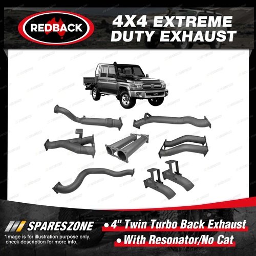 Redback 4x4 Exhaust System for Toyota Landcruiser VDJ79R 4.5L 1VD-FTV 10/2012-On