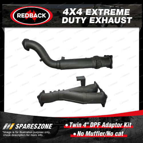 Redback Extreme Duty 4" Exhaust DPF Adaptor Twin for Toyota Landcruiser VDJ79R