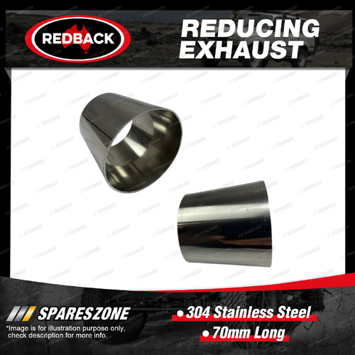 Redback Reducing Exhaust - Inlet 2.5" Outlet 3" 304 Stainless Steel Size Reducer