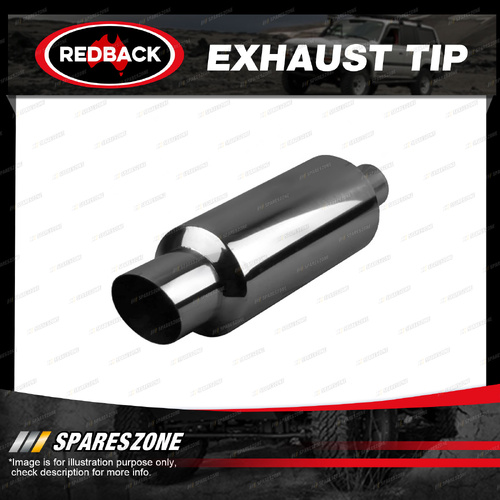 Redback Exhaust Tip - Angle Cut Cannon 4.5" Outlet 2.5" Inlet 304 Stainless