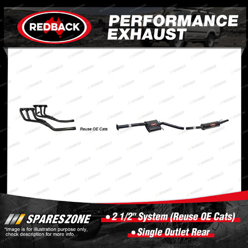 Redback 2 1/2" System Single Outlet Rear for HSV XU6 VT VX 3.8L 1998-2002
