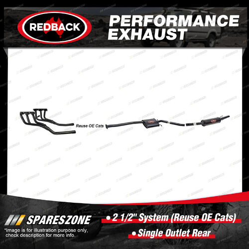 Redback 2 1/2" System Reuse OE Cats 1 Outlet Rear for Holden Commodore VT VX VY