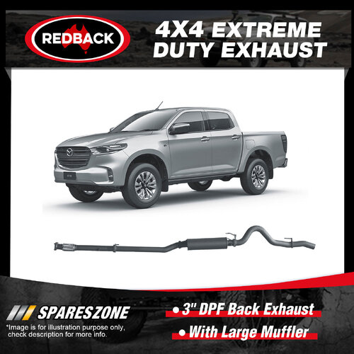 Redback 3" DPF Back Exhaust With Large Muffler for Mazda BT-50 B30B TF 3.0L