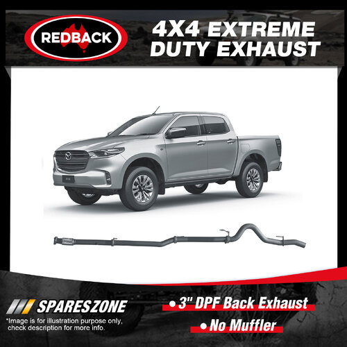 Redback 3" DPF Back Exhaust No Muffler for Mazda BT-50 B30B TF 3.0L 2020-On