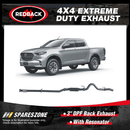 Redback 3" DPF Back Exhaust With Resonator for Mazda BT-50 B30B TF 2020-On