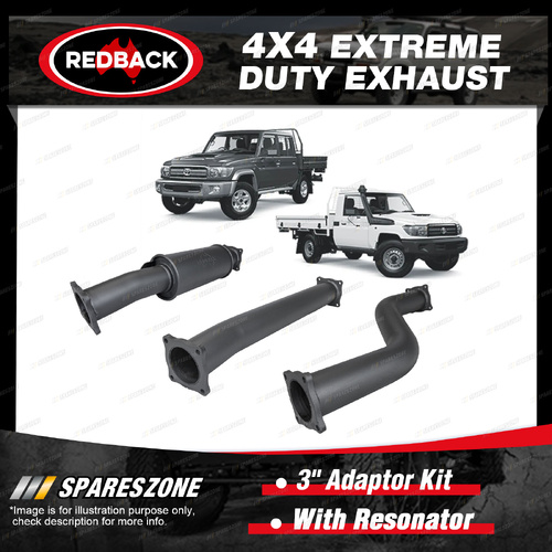 Redback 3" Exhaust With Resonator for Toyota Landcruiser VDJ79R 70TH 2012-On