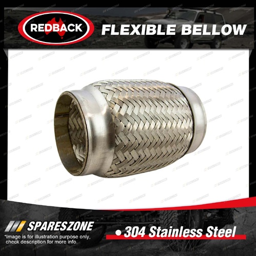 Redback Double Braided Flexible Bellow - 4" 101mm Inlet/Outlet Length 6" 150mm