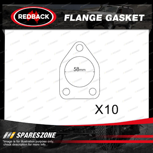 10 Redback Flange Gasket for Mitsubishi Magna Verada Pajero Nimbus Galant Lancer