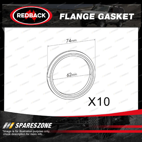 10 x Redback Spiral Wound Ring Flange Gaskets for Holden Apollo 01/1993-01/1997