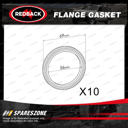 10 pcs Redback Spiral Wound Ring Flange Gaskets for Holden Rodeo Apollo