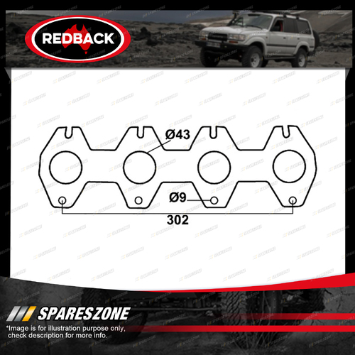 Redback DSF Exhaust Manifold Gasket for Ford Falcon BA 5.4L V8 3 valve 09/02-On