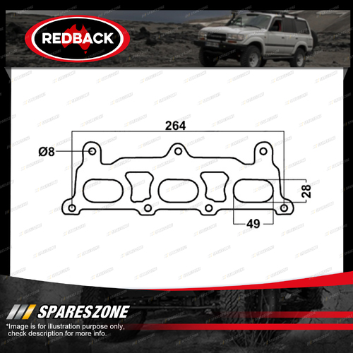 Redback DSF Exhaust Manifold Gasket for Holden Calais Commodore Statesman
