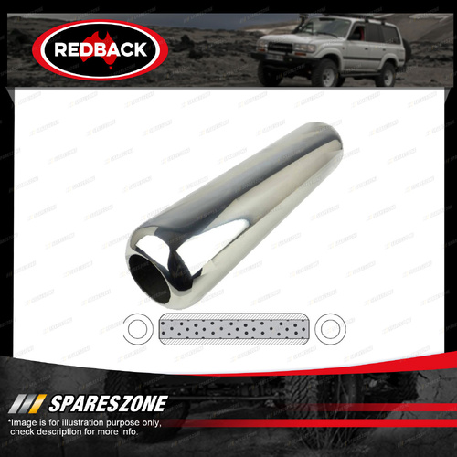 Redback Hotdog - 14" x 3 1/2" Perforated Tube No Spigots Stainless Steel