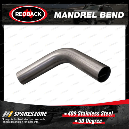 Redback Mandrel Bend 30 Degree - Tube Size 76mm 3" 409 Stainless Steel