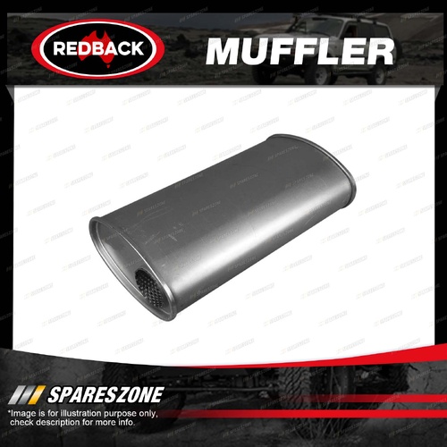 Redback Muffler - 4" Pipe Work 228mm 9" x 127mm 5" Perforated With Spigots