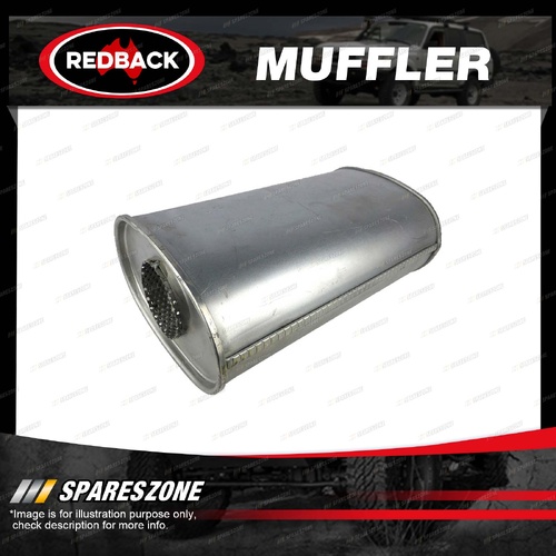 Redback Muffler - 3" Tube 203mm 8" x 127mm 5" Without Spigots Perforated