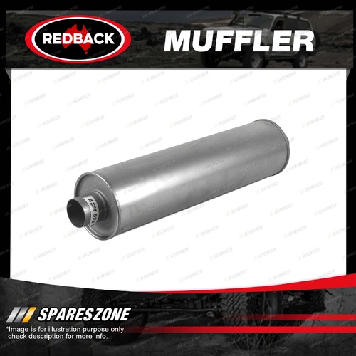 Redback Universal Truck Muffler - 8" Round 24" Long 3 1/2" Centre/Centre Baffled