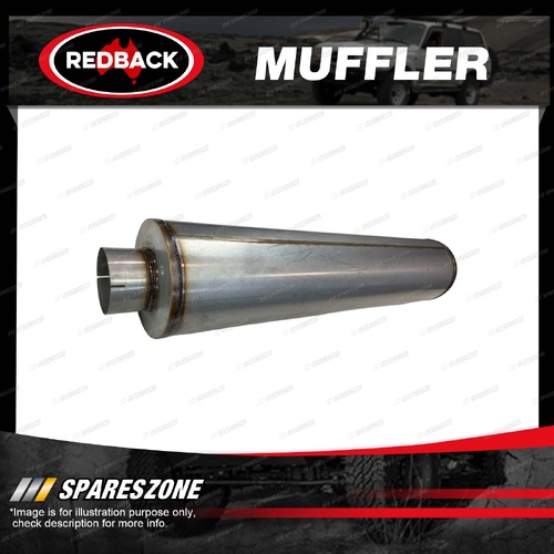 Redback Universal Truck Muffler - 10" Round 44" Long 5" ID 409 Stainless Steel