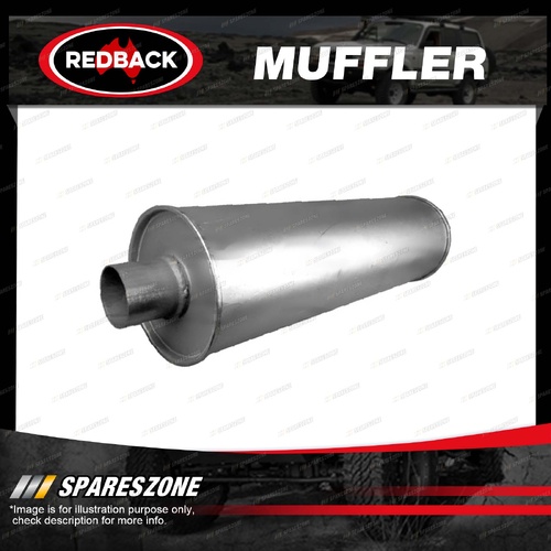 Redback Universal Truck Muffler - 7" Round 24" Long ID 3" C/C Aluminised