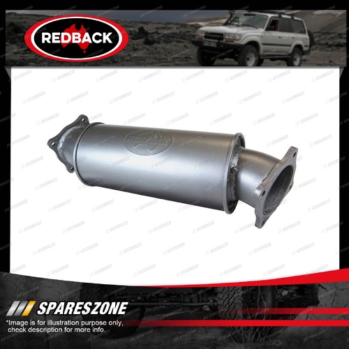 Redback Extreme Duty 6"Round Resonator - 4"Inlet Offset/Centre 304 Stainless