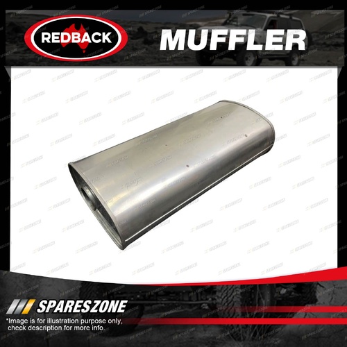 Redback 3" Anti Drone Straight Through Performance Muffler - 28" Long 12x8" Oval
