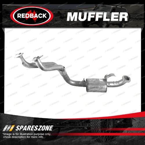 Redback Standard Front Muffler for Toyota Landcruiser FZJ80 4.5L W/O2 Sensor