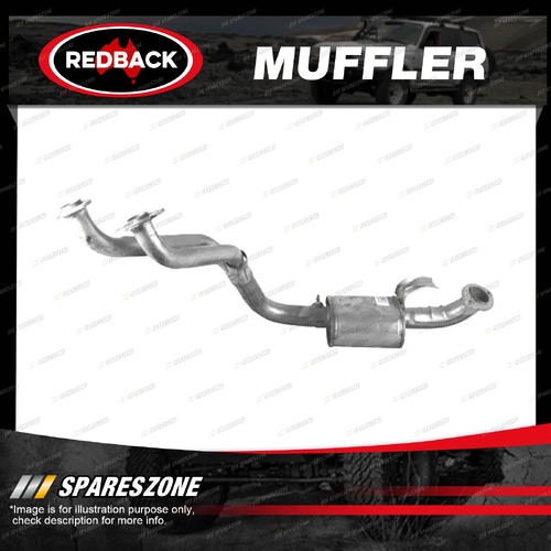 Redback Standard Front Muffler for Toyota Landcruiser FZJ80 Without O2 Sensor