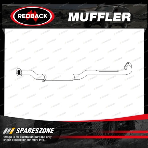 Redback Standard Replacement Centre Muffler for Toyota Camry ACV36 2.4L 02-06